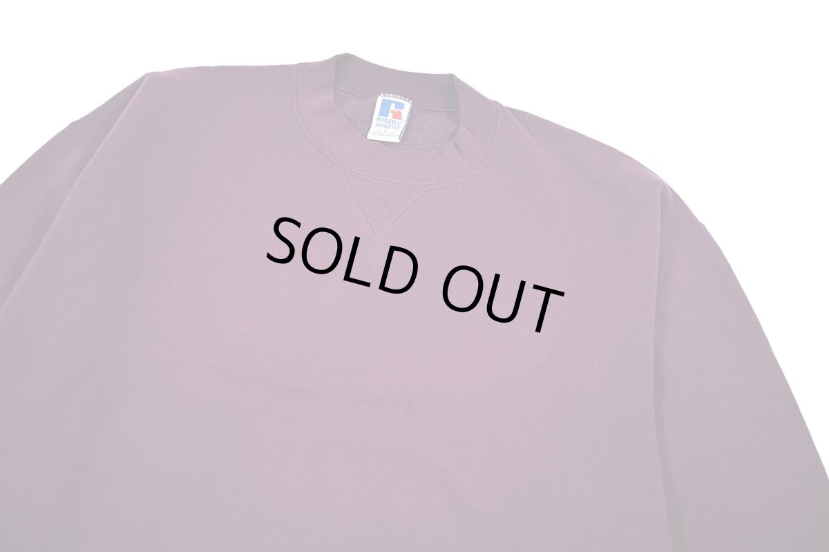 画像2: Used Russell Athletic Blank Sweat Shirt Burgundy made in USA (2)