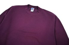 画像2: Used Russell Athletic Blank Sweat Shirt Burgundy made in USA (2)