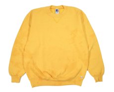 画像1: Used Russell Athletic Blank Sweat Shirt Yellow made in USA (1)