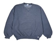 画像1: Used Russell Athletic Blank Sweat Shirt Navy (1)