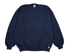 画像1: Used Russell Athletic Blank Sweat Shirt Navy made in USA (1)