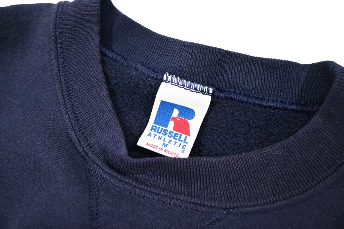 画像4: Used Russell Athletic Blank Sweat Shirt Navy (4)
