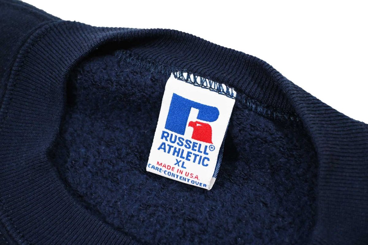 画像4: Used Russell Athletic Blank Sweat Shirt Navy made in USA (4)