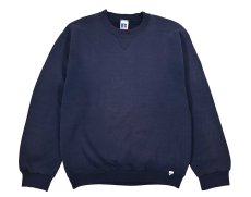 画像1: Used Russell Athletic Blank Sweat Shirt Navy (1)