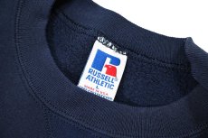 画像4: Used Russell Athletic Blank Sweat Shirt Navy made in USA (4)