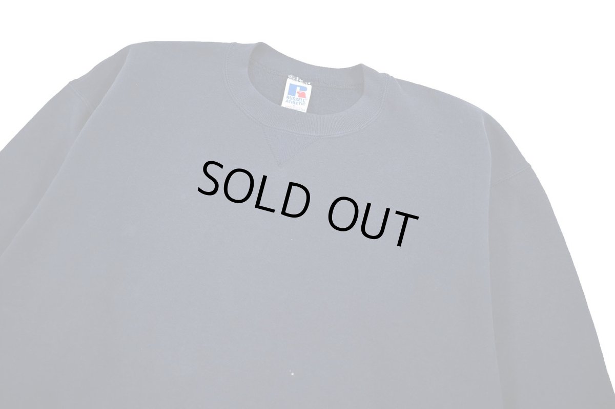 画像2: Used Russell Athletic Blank Sweat Shirt Navy made in USA (2)