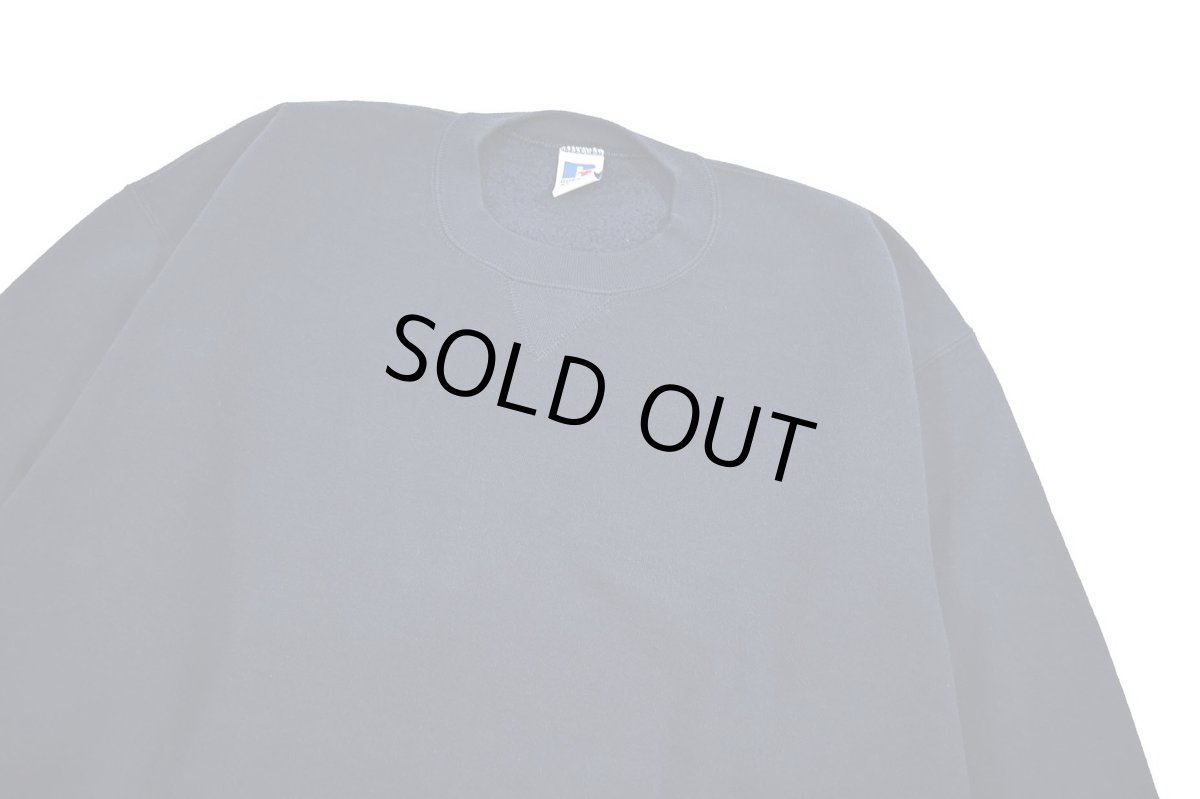 画像2: Used Russell Athletic Blank Sweat Shirt Navy made in USA (2)