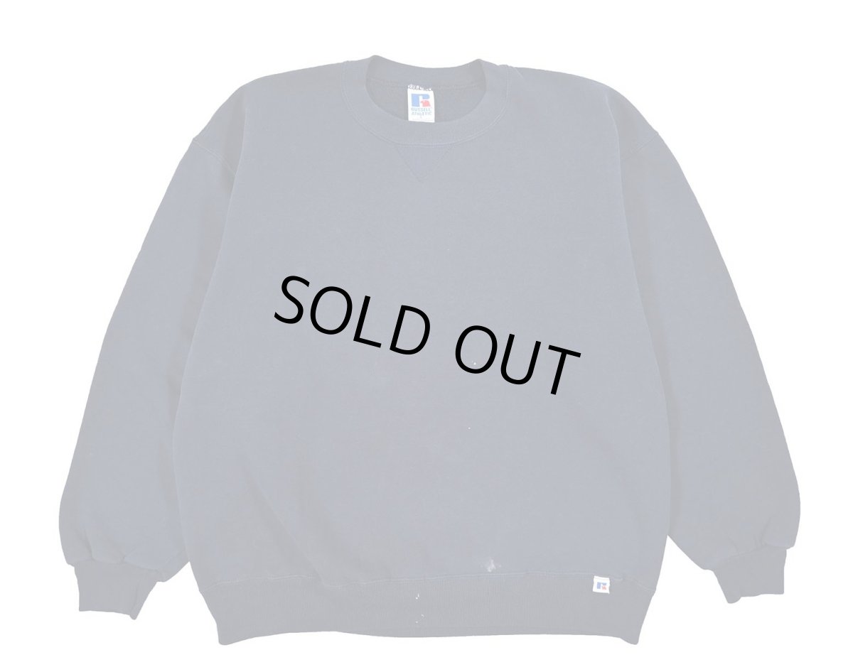 画像1: Used Russell Athletic Blank Sweat Shirt Navy made in USA (1)