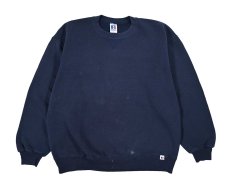 画像1: Used Russell Athletic Blank Sweat Shirt Navy made in USA (1)