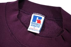 画像4: Used Russell Athletic Blank Sweat Shirt Burgundy made in USA (4)