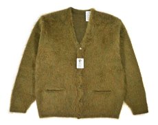 画像1: A.R.P. Premium Mohair Cardigan W/Pocket Olive (1)