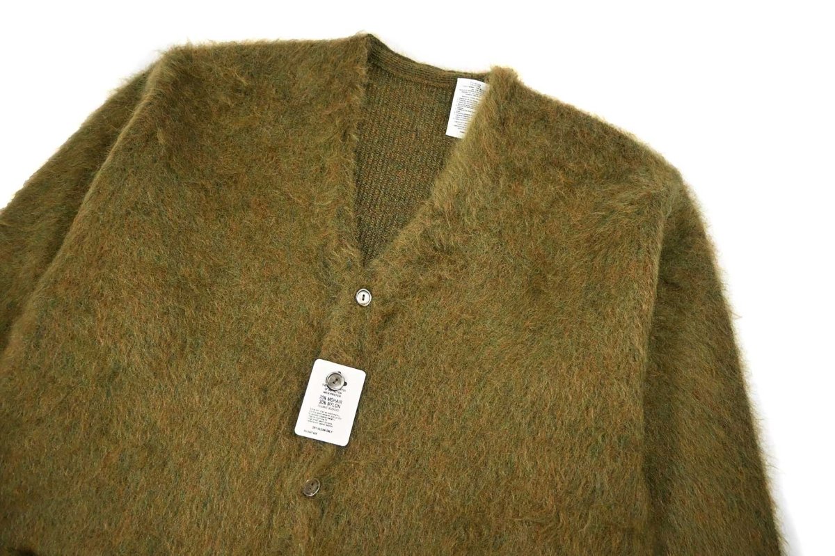 画像2: A.R.P. Premium Mohair Cardigan W/Pocket Olive (2)