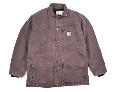 画像1: Used Carhartt Duck Coat made in USA (1)