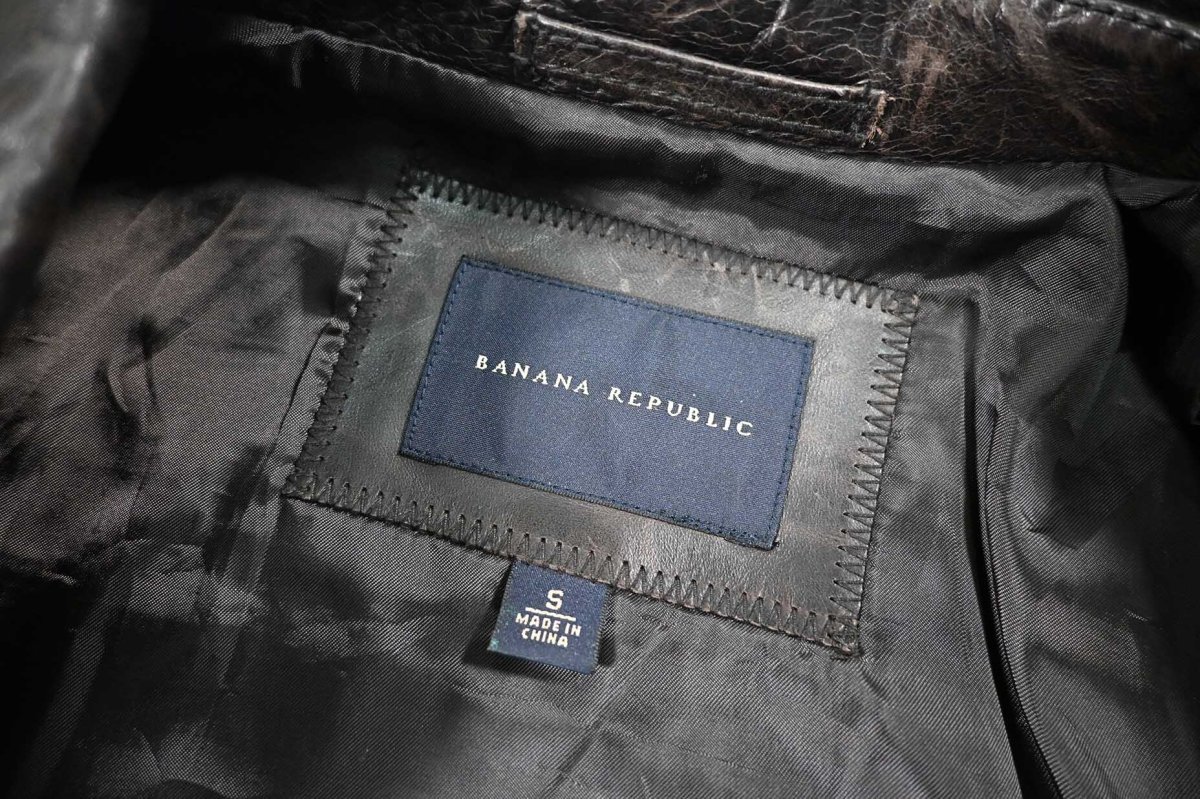 画像6: Used Banana Republic Leather Coat (6)