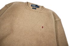 画像2: Used Polo Ralph Lauren Cotton Knit Sweater Beige ラルフローレン (2)