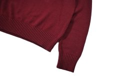 画像3: Used Polo Ralph Lauren High Neck Cotton Knit Sweater Burgundy ラルフローレン (3)