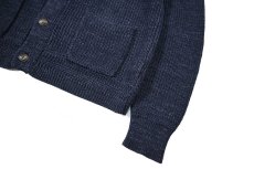 画像3: Used Polo Ralph Lauren Shawl Collar Cotton Knit Sweater Navy ラルフローレン (3)