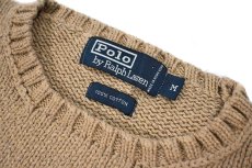 画像4: Used Polo Ralph Lauren Cotton Knit Sweater Beige ラルフローレン (4)