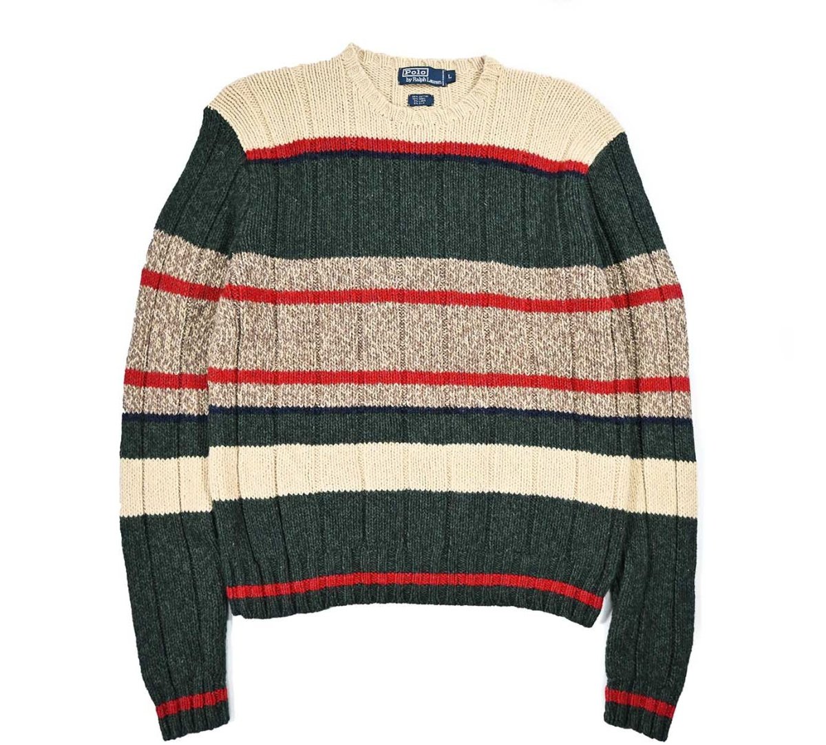 画像1: Used Polo Ralph Lauren Cotton/Wool Knit Sweater ラルフローレン (1)
