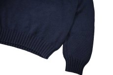 画像3: Used Polo Ralph Lauren Cotton Knit Sweater Navy ラルフローレン (3)