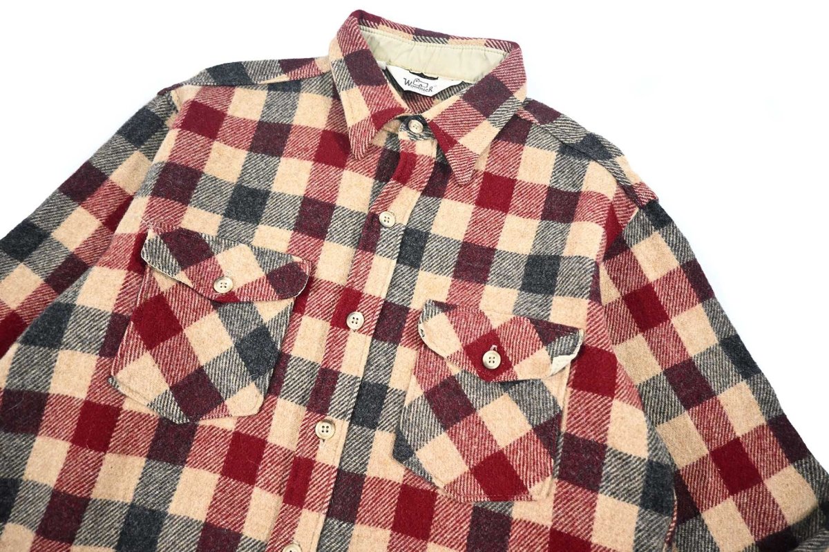 画像2: Used Woolrich Wool Shirt (2)