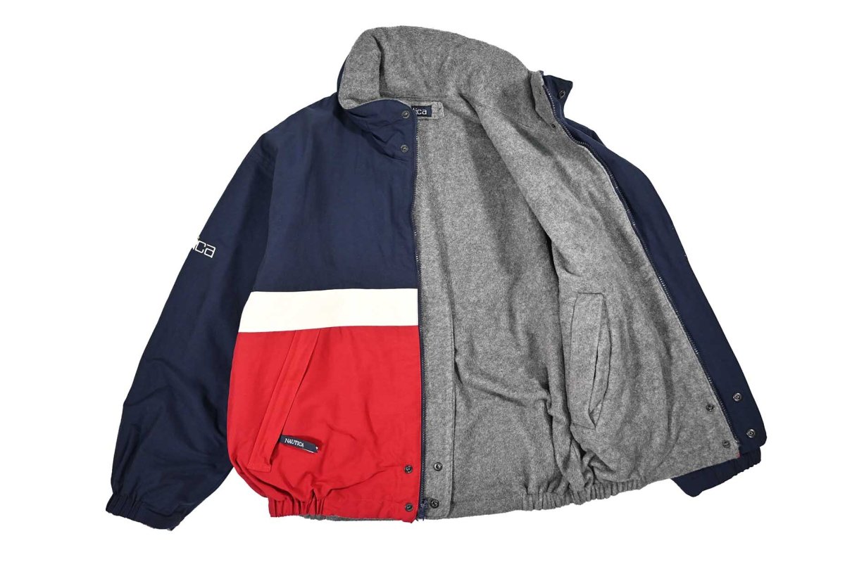 画像6: Deadstock Nautica Reversible Shelled Fleece Jacket (6)