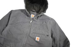 画像3: Used Carhartt Washed Duck Sherpa Lined Jacket Gravel (3)