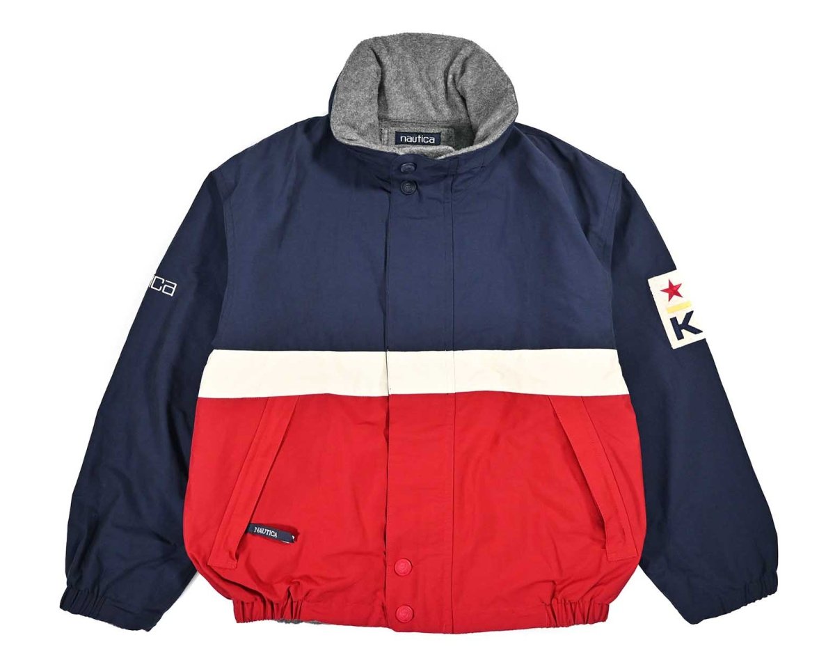 画像1: Deadstock Nautica Reversible Shelled Fleece Jacket (1)