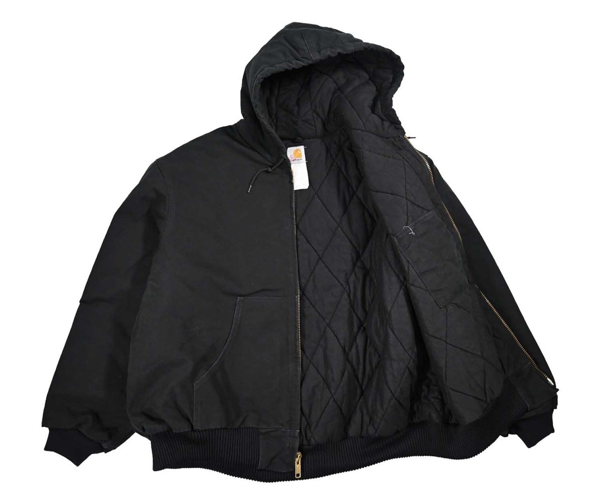 画像5: Used Carhartt Duck Insulated Active Jacket Black made in USA (5)
