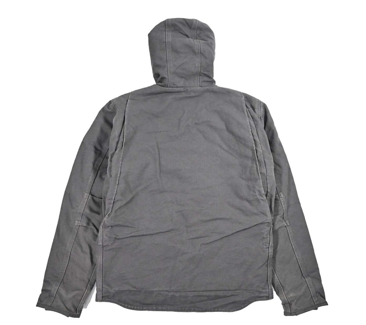 画像2: Used Carhartt Washed Duck Sherpa Lined Jacket Gravel (2)