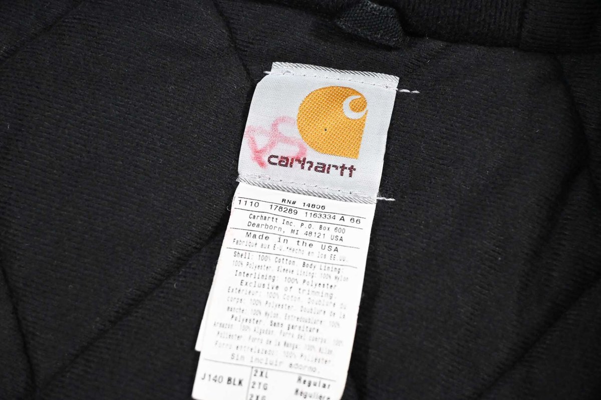 画像6: Used Carhartt Duck Insulated Active Jacket Black made in USA (6)