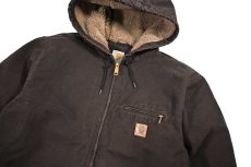 画像3: Used Carhartt Sherpa Lined Sierra Jacket Dark Brown (3)