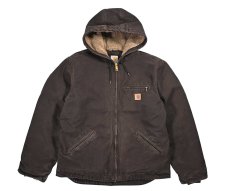画像1: Used Carhartt Sherpa Lined Sierra Jacket Dark Brown (1)