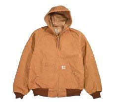 画像1: Used Carhartt Duck Thermal Lined Active Jacket Brown made in USA (1)