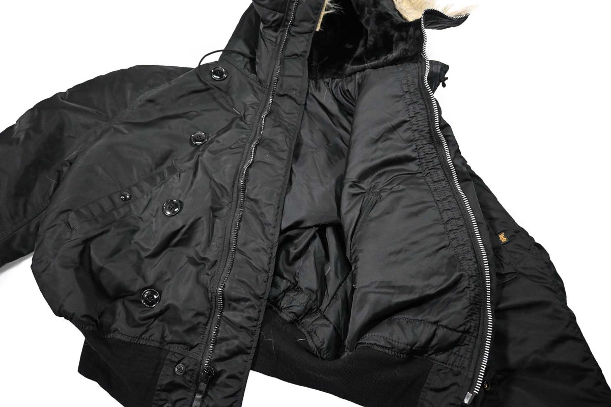 画像5: Deadstock Alpha N-2B Flight Jacket Black made in USA (5)