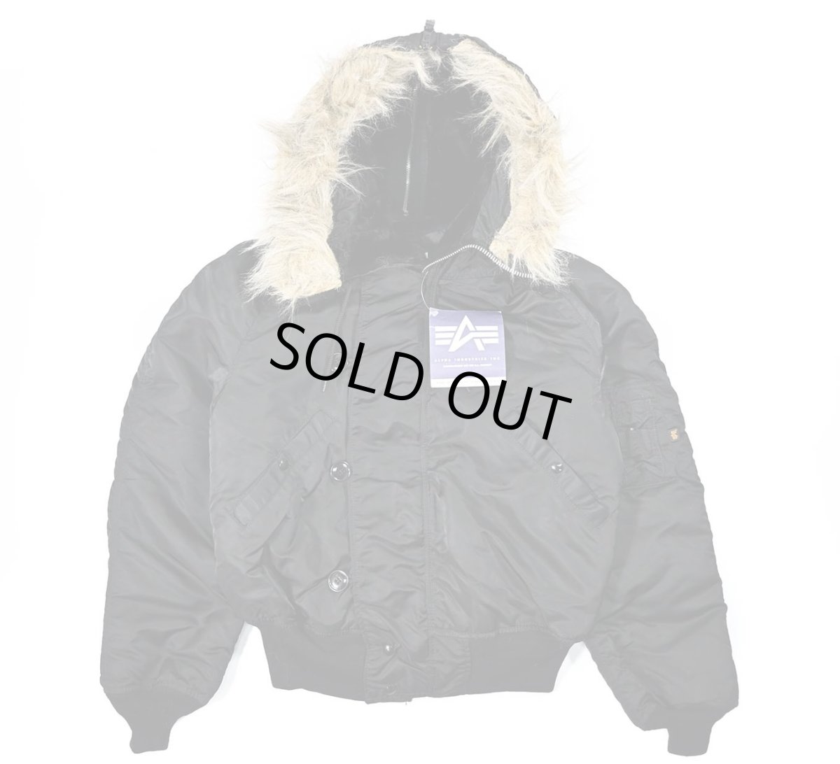 画像1: Deadstock Alpha N-2B Flight Jacket Black made in USA (1)