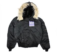 画像1: Deadstock Alpha N-2B Flight Jacket Black made in USA (1)