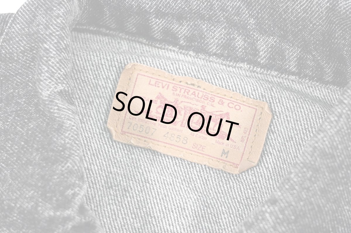 画像5: 80s Used Levi's 70507-4858 Denim Jacket Black made in USA (5)