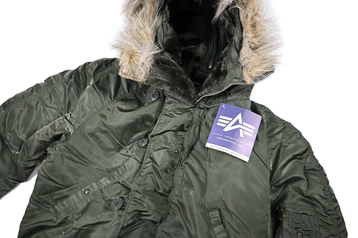 画像2: Deadstock Alpha N-2B Flight Jacket Olive made in USA (2)