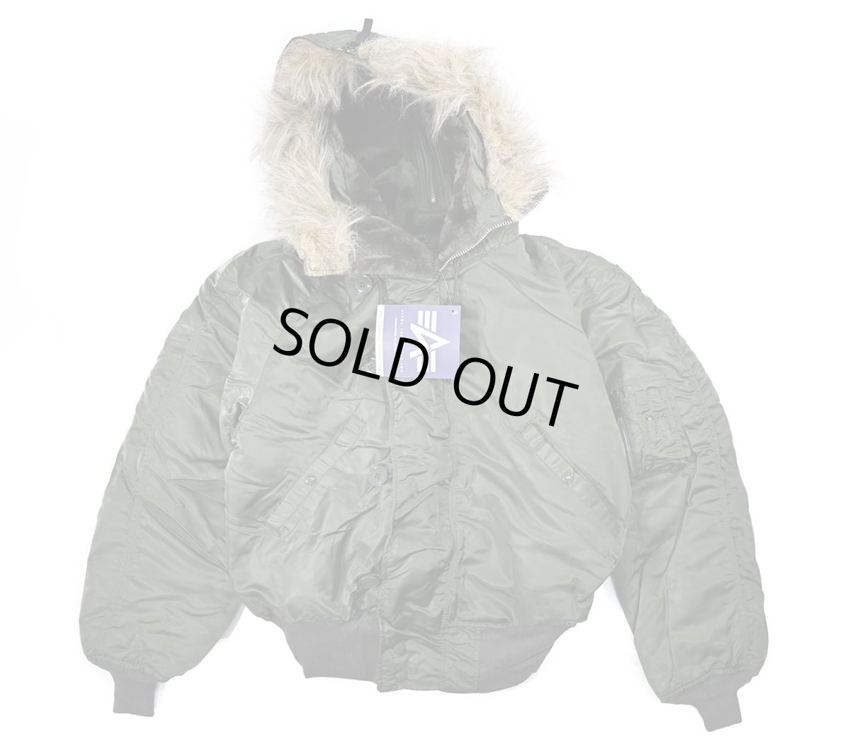画像1: Deadstock Alpha N-2B Flight Jacket Olive made in USA (1)