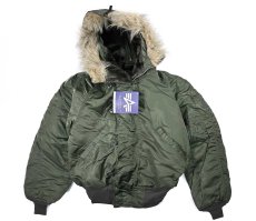 画像1: Deadstock Alpha N-2B Flight Jacket Olive made in USA (1)
