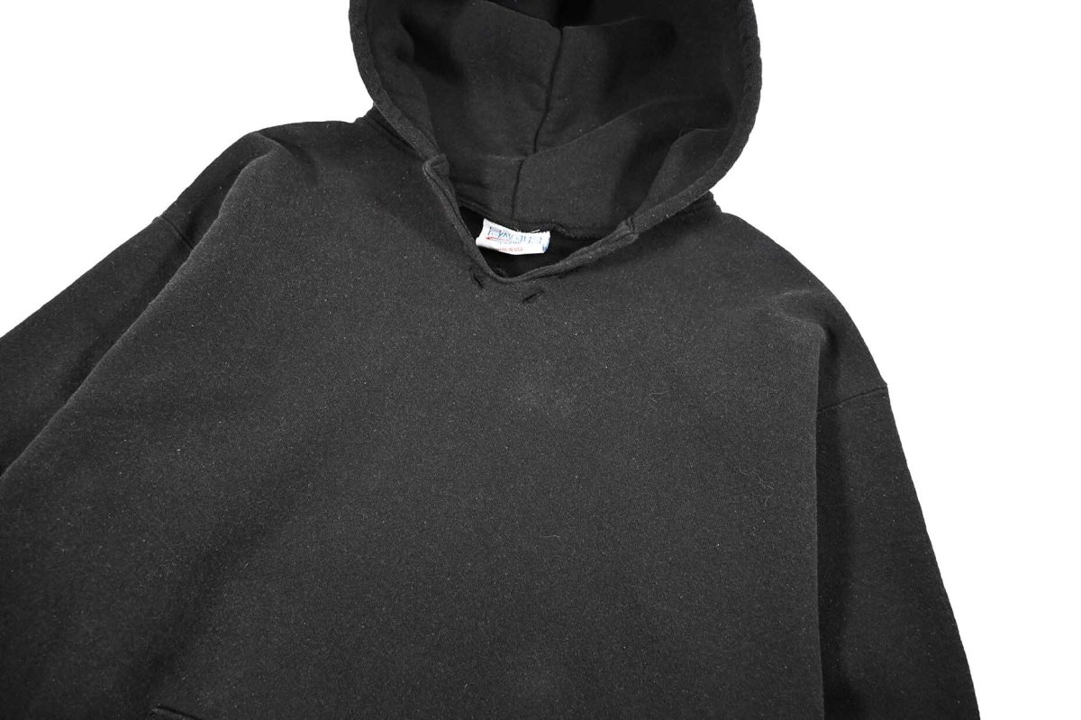 画像2: Deadstock Eagle USA Blank Sweat Hoodie Fade Black made in USA (2)