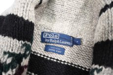 画像4: Used Polo Ralph Lauren Shawl Collar Hand Knit Cardigan ラルフローレン (4)