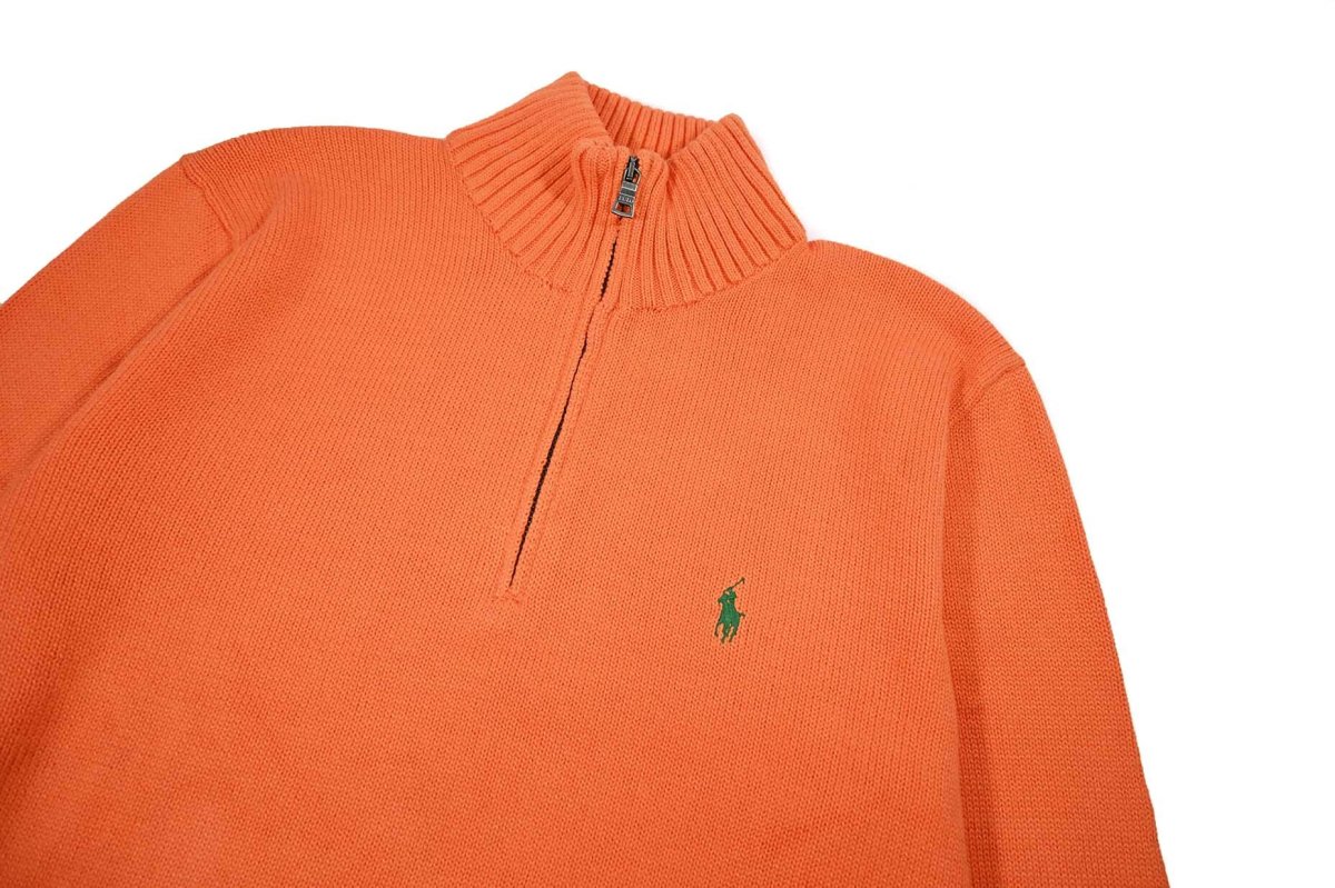 画像2: Deadstock Polo Ralph Lauren Quarter Zip Knit Sweater ラルフローレン (2)
