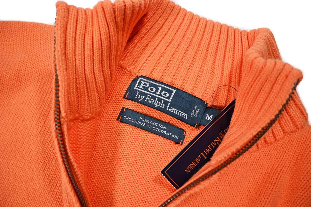 画像4: Deadstock Polo Ralph Lauren Quarter Zip Knit Sweater ラルフローレン (4)