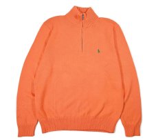 画像1: Deadstock Polo Ralph Lauren Quarter Zip Knit Sweater ラルフローレン (1)
