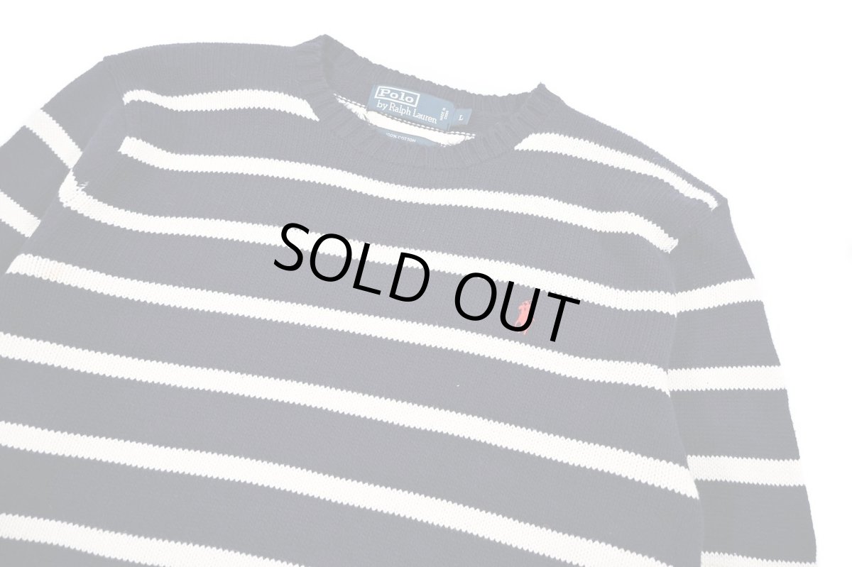 画像2: Used Polo Ralph Lauren Cotton Knit Sweater ラルフローレン (2)