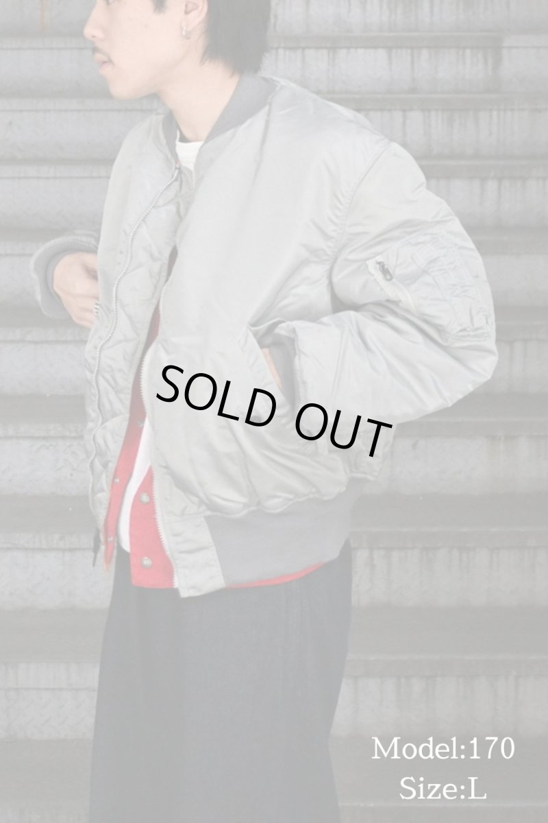 画像7: Deadstock GREENBRIER MA-1 Flight Jacket Silver made in USA (7)