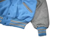 画像3: Deadstock DeLong Melton/Leather Varsity Jacket Sax/Grey made in USA (3)