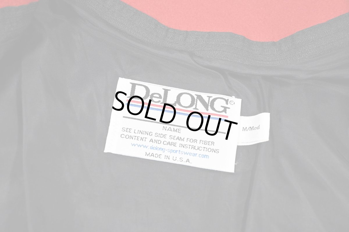 画像5: Deadstock DeLong Melton Varsity Jacket Red/Grey made in USA (5)